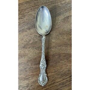 1835 R Wallace FLORAL Silverplate 1902 Multimotif Silverware 7 1/8 Soup Serving